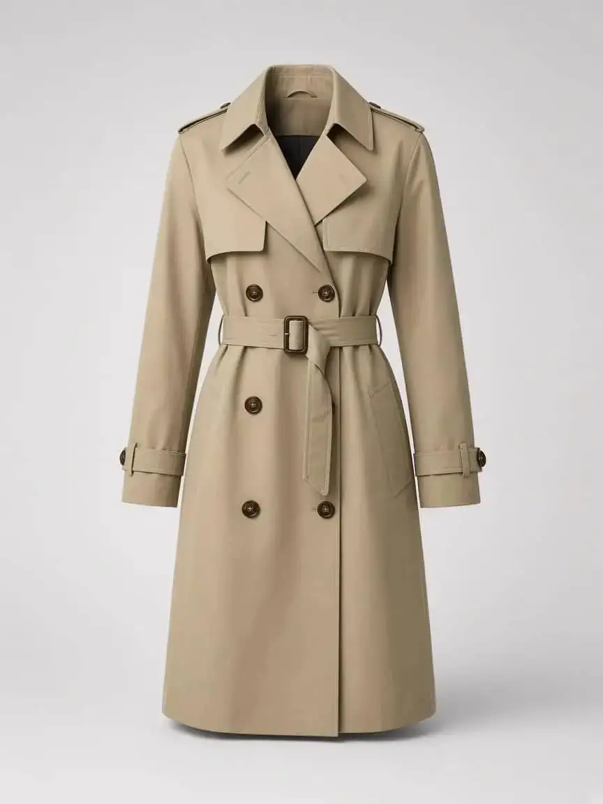Hearth Trench Coat product photography